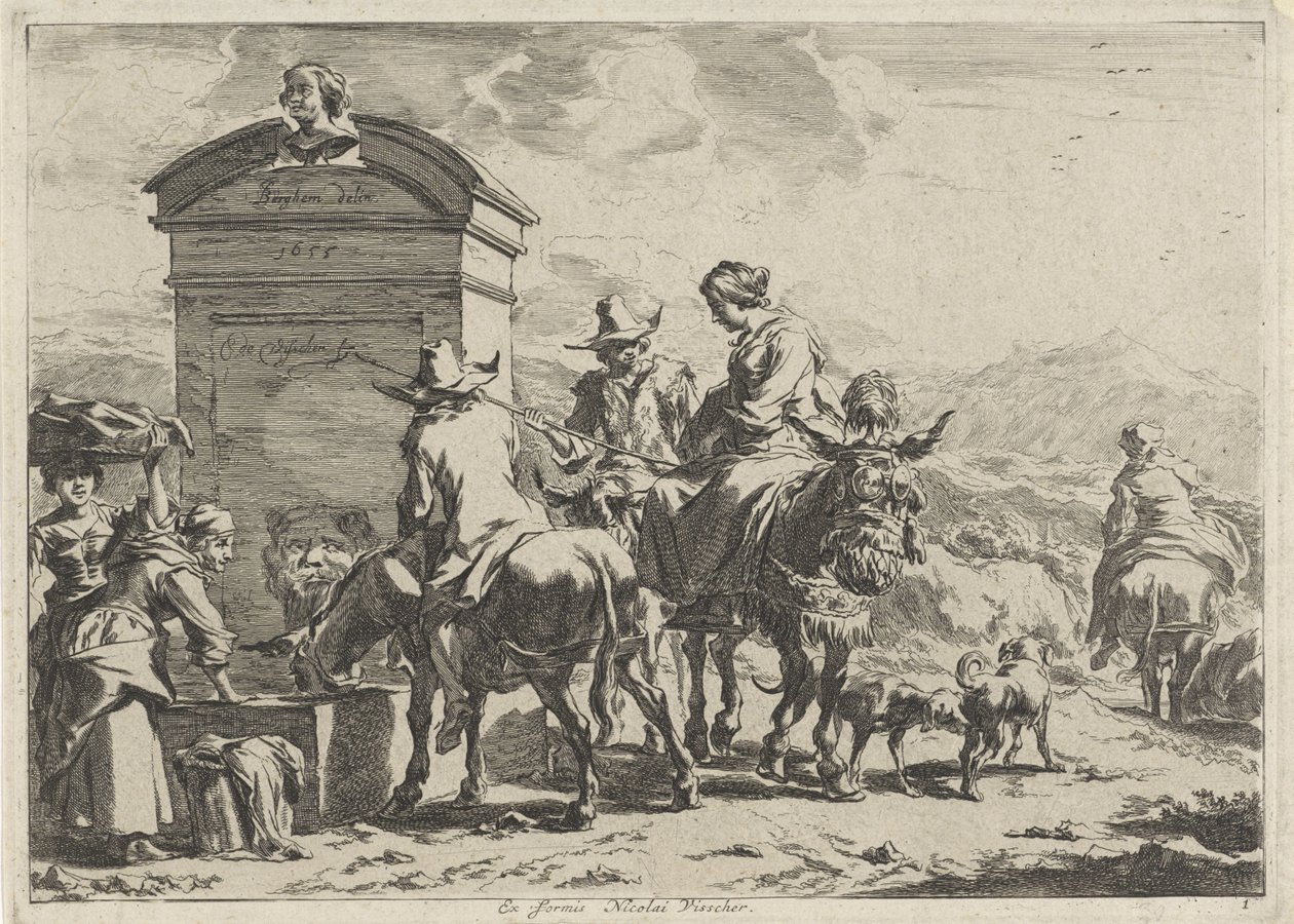 lugar de descanso Paisajes (título de la serie) de Cornelis Visscher (II)