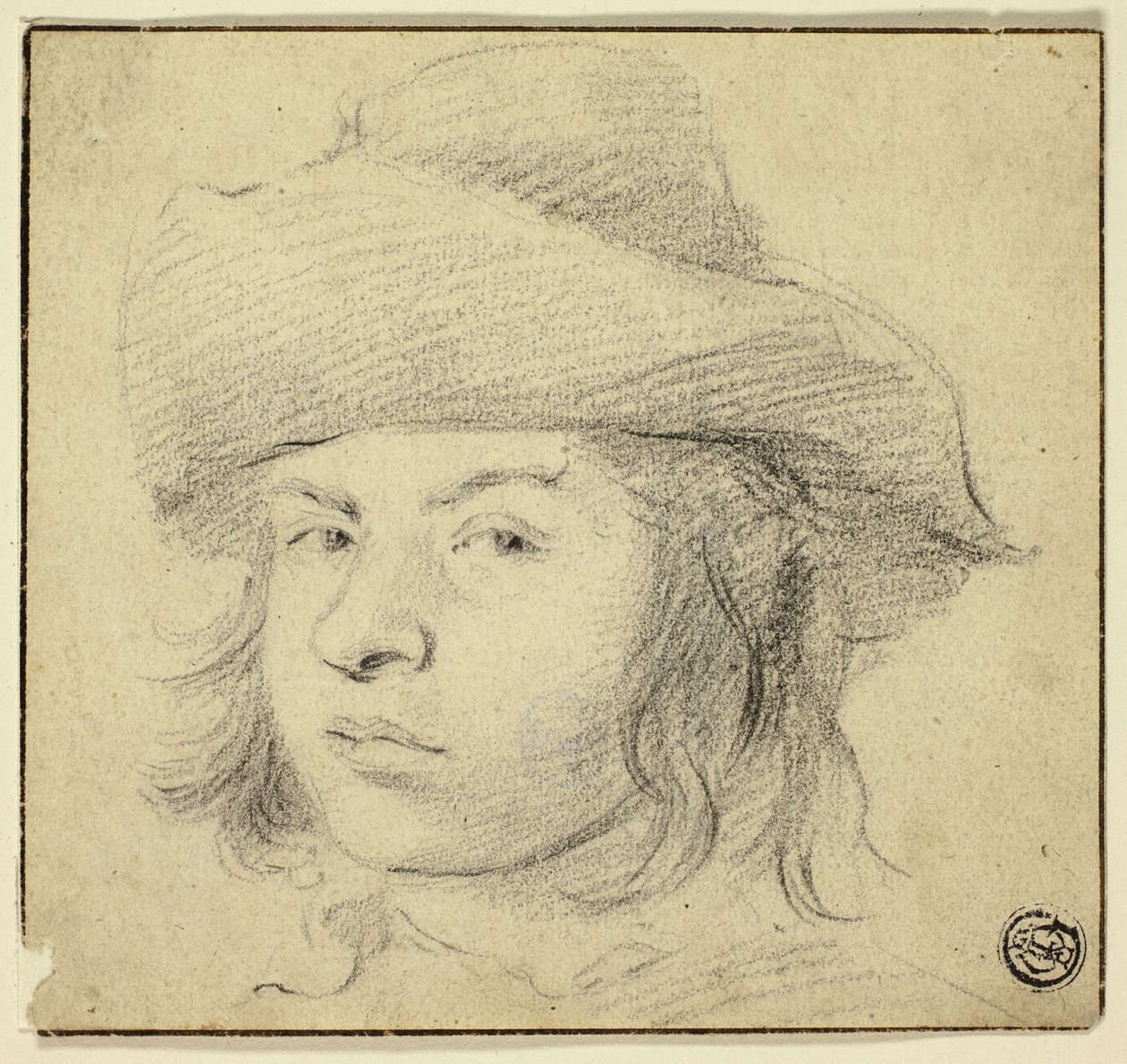 Busto de hombre joven con sombrero de Cornelis Visscher