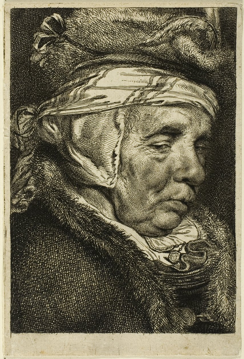Cabeza de una anciana de Cornelis Visscher