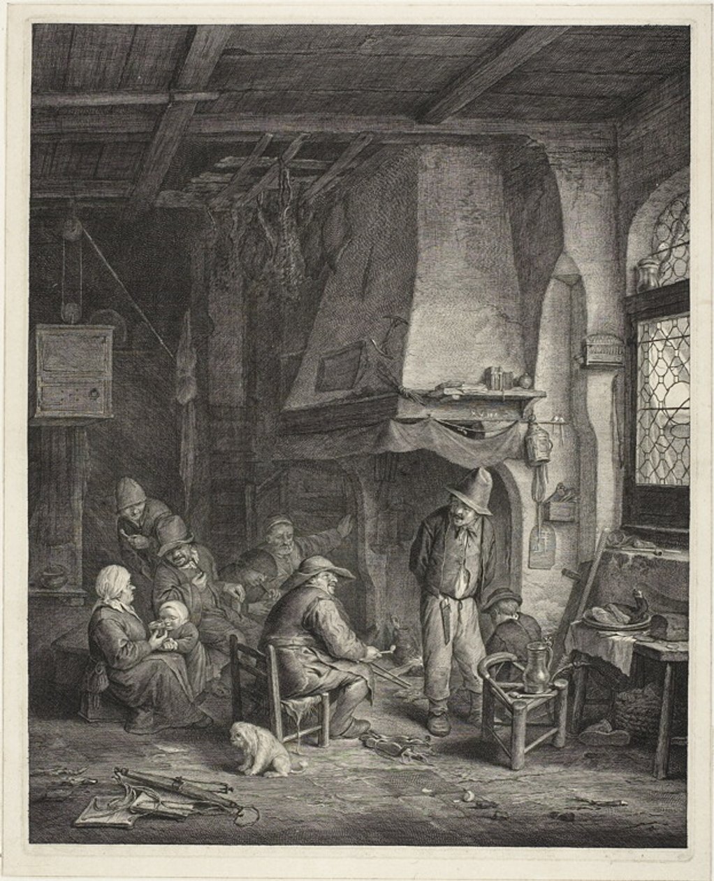 Interior en una posada, llamada "The Skaters" (Los Patinadores) de Cornelis Visscher