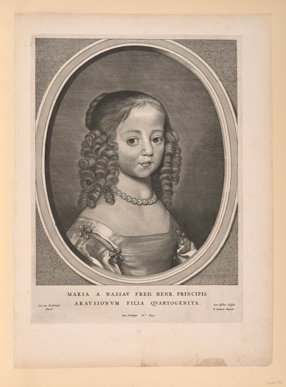 María, princesa de Orange Nassau, de Nueve retratos de Cornelis Visscher