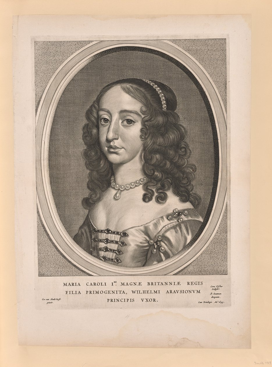 María Estuardo, esposa de Guillermo II, de Nueve retratos de Cornelis Visscher