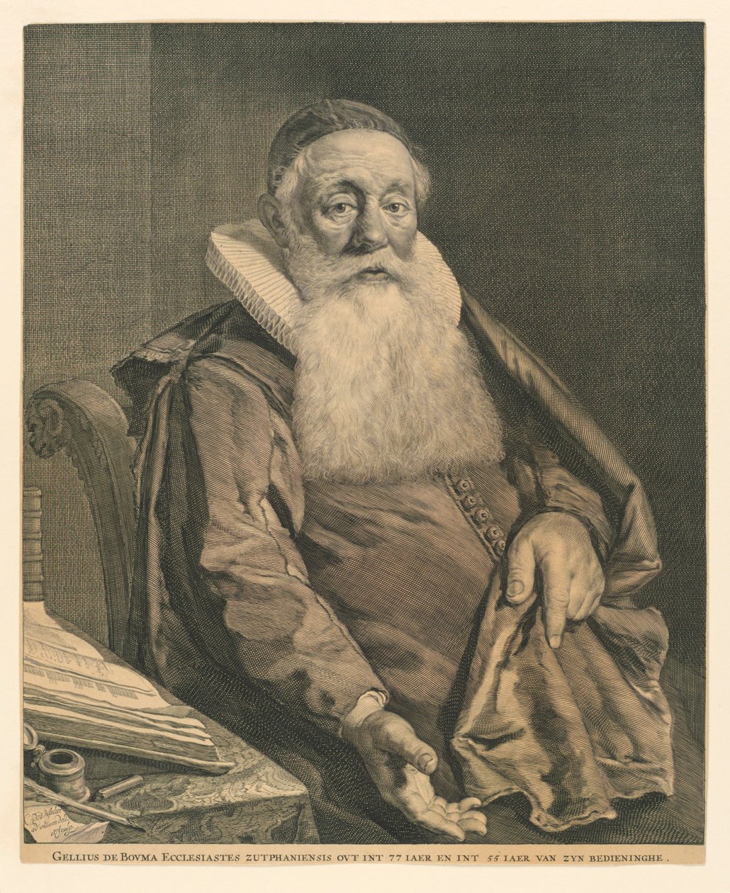 Retrato de Gellius de Bouma de Cornelis Visscher