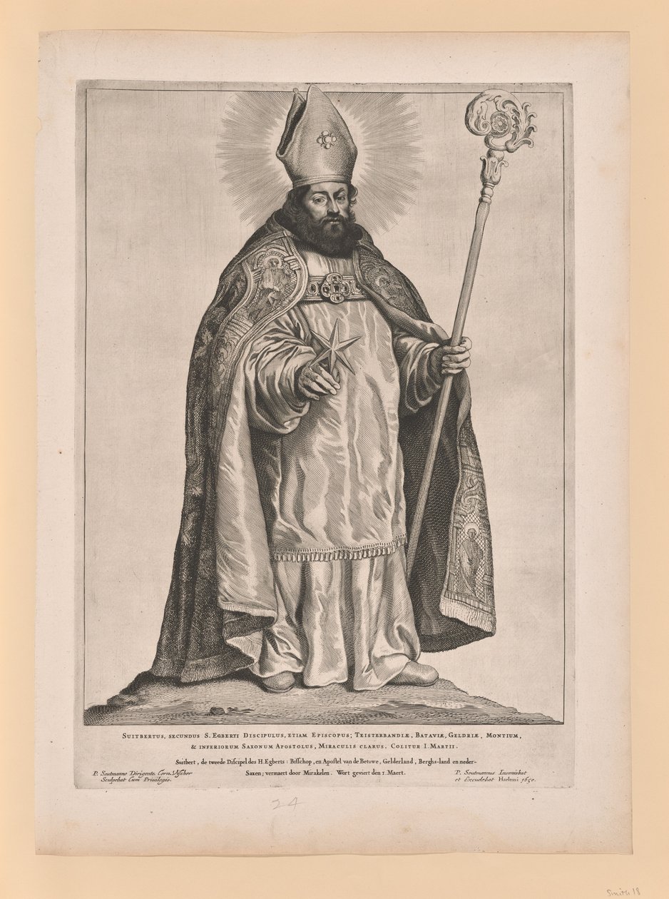 San Federico de Utrecht, de Santos de los Países Bajos del Norte y del Sur de Cornelis Visscher