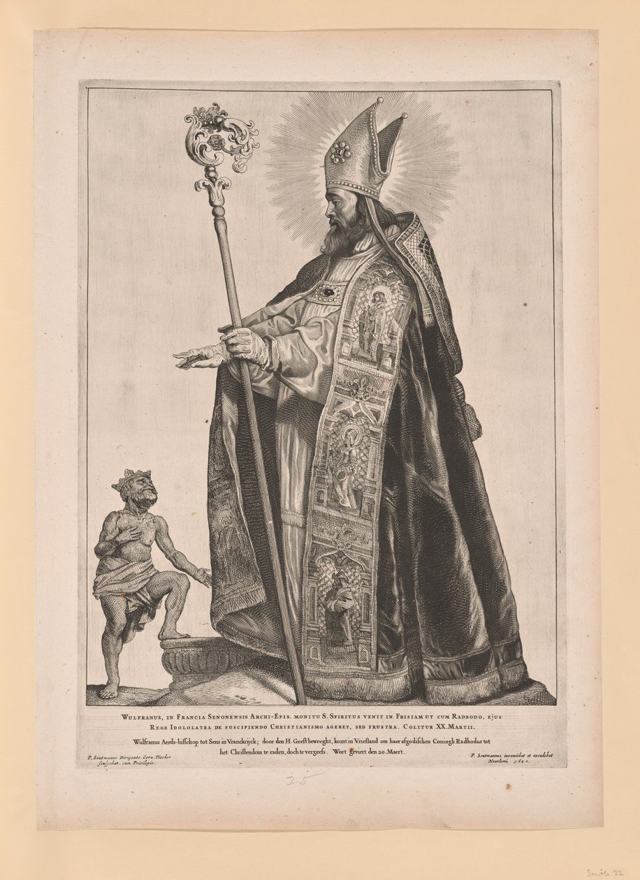 San Swithbert, de Santos de los Países Bajos del Norte y del Sur de Cornelis Visscher