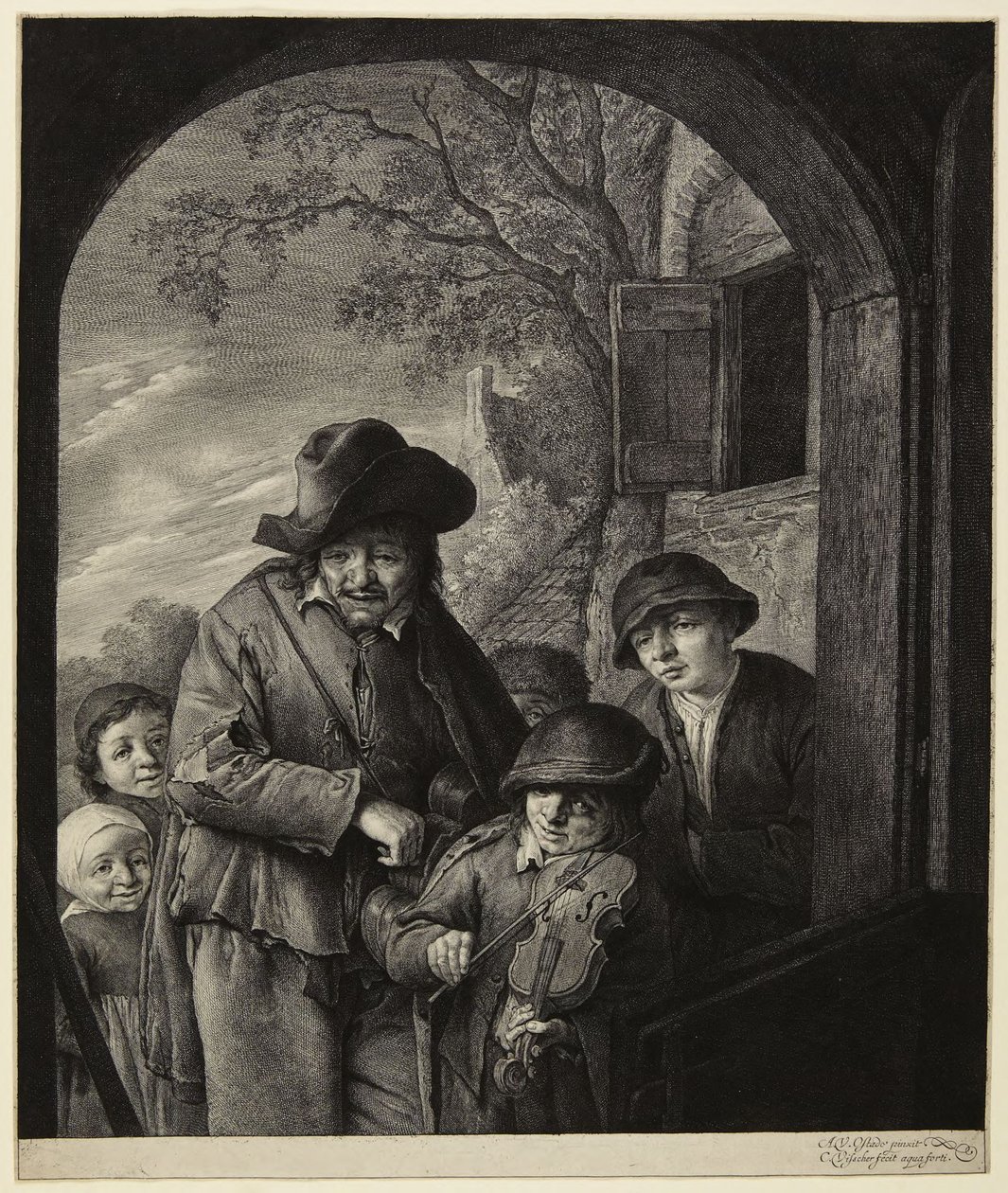 Los músicos itinerantes de Cornelis Visscher