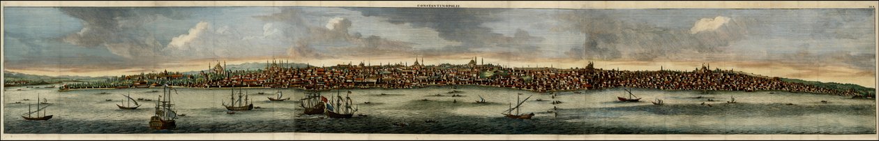 Vista coloreada de Constantinopla de 1698 por Cornelis De Bruyn de Cornelis de Bruijn