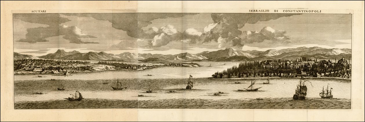 1698 ilustración - Shkodra - Serrallo de Constantinopla de Cornelis de Bruijn