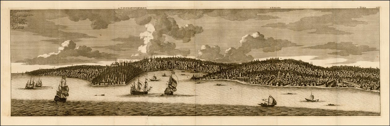 Vista de Constantinopla de 1698 por Cornelis De Bruyn de Cornelis de Bruijn