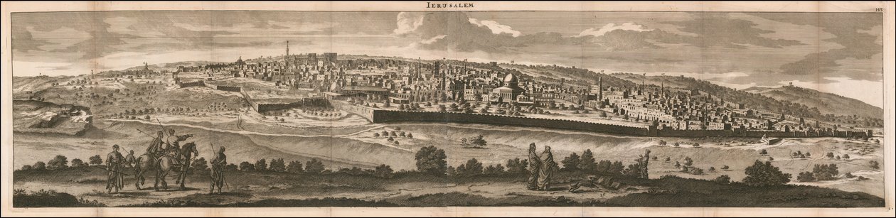 Vista de Jerusalén de 1698 por Cornelis De Bruyn de Cornelis de Bruijn