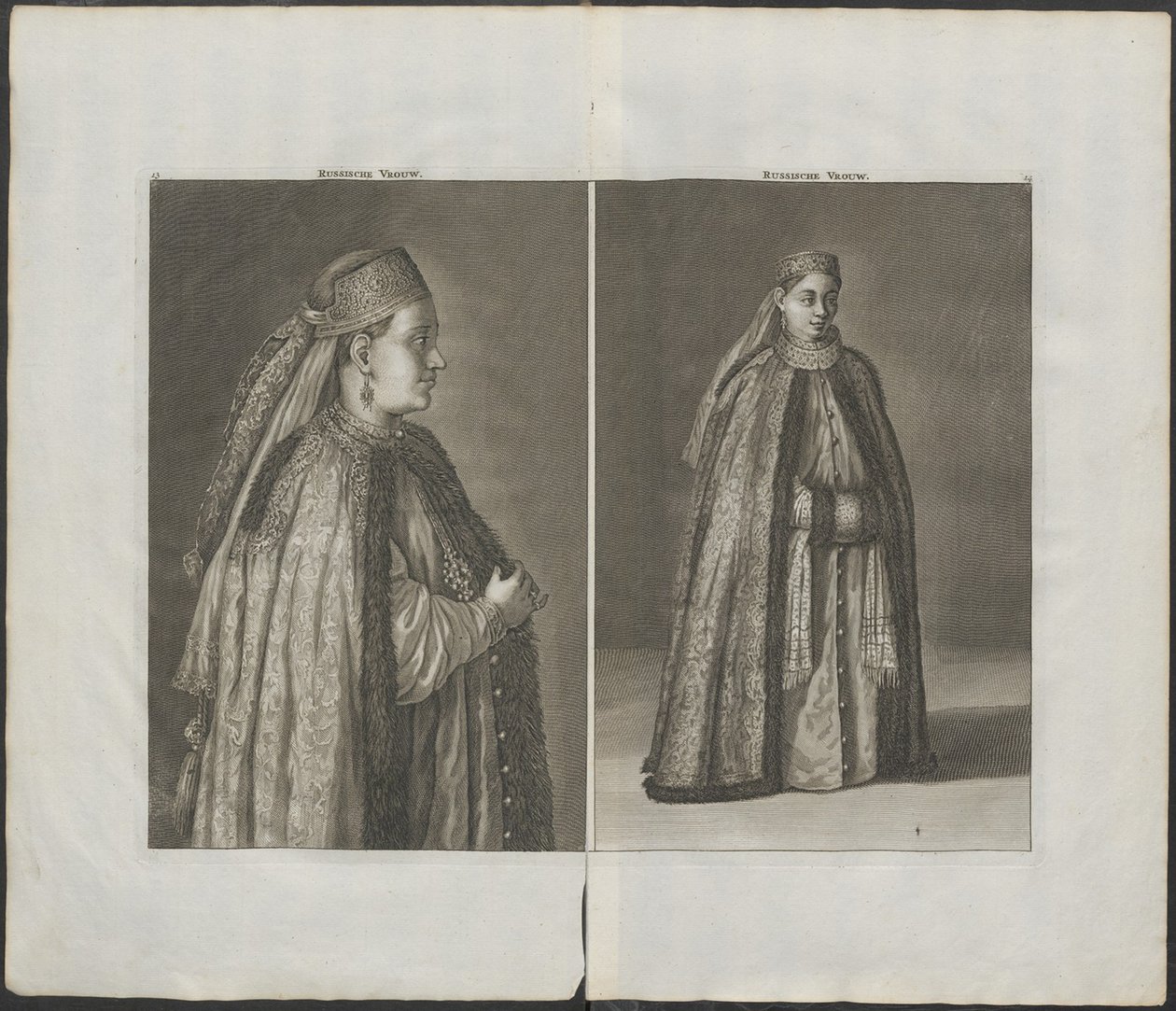 Mujer rusa De: Reizen over Moskovië, 1711 de Cornelis de Bruijn