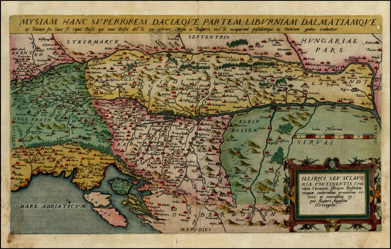 Mapa del norte de los Balcanes de 1593, por Cornelis de Jode de Cornelis de Jode