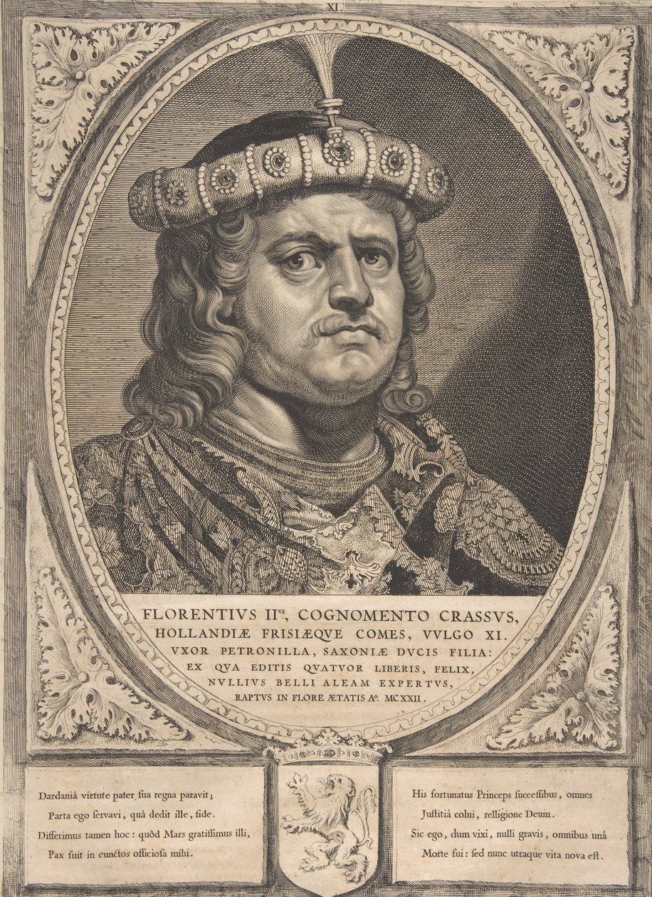 Floris II de la serie Condes y Condesas de Holanda, Zelanda y Frisia Occidental de Cornelis de Visscher