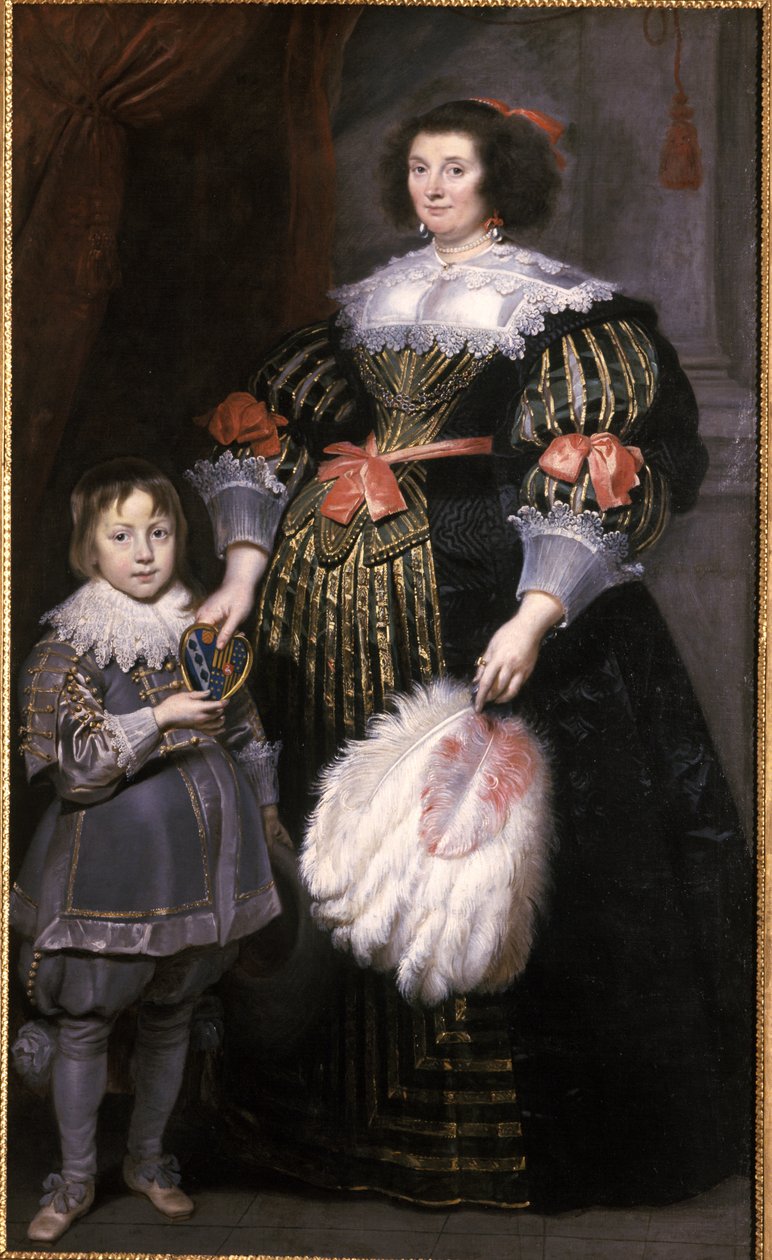 Madame Charlotte Butkens-Smit van Cruyninghen y su hijo Johannes-Amatus de Cornelis de Vos