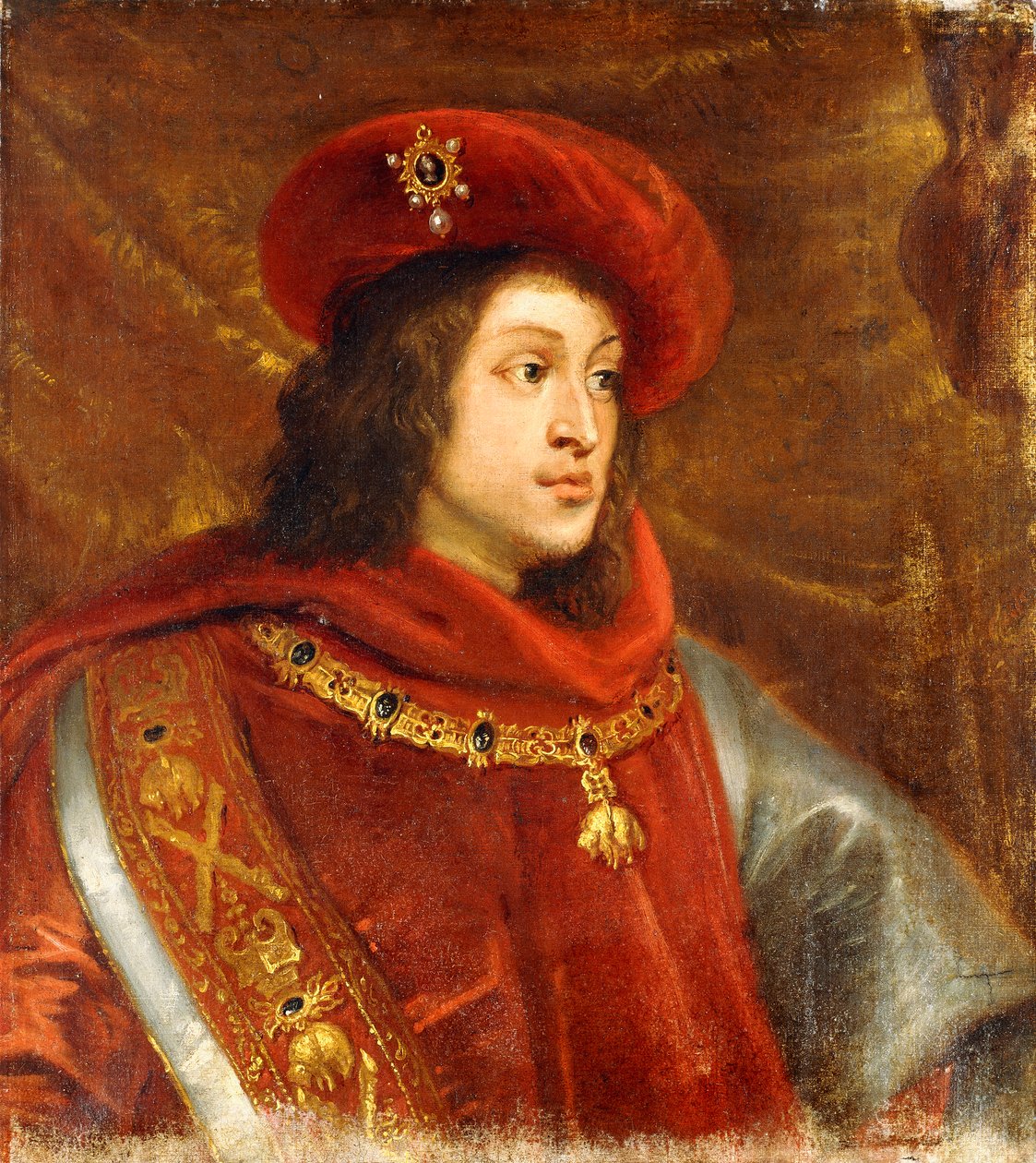 Retrato de Felipe I de España, busto, vistiendo la Orden del Toisón de Oro de Cornelis de Vos