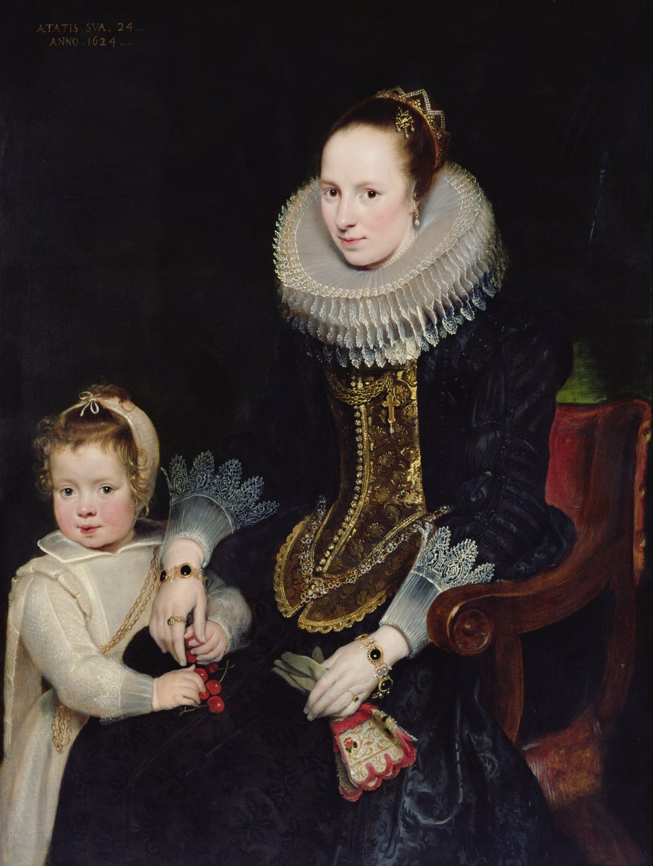 Retrato de una dama y su hija de Cornelis de Vos