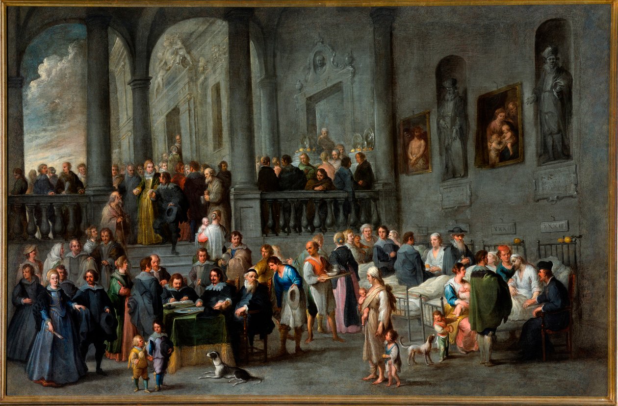Ciclo de las Siete Obras de Misericordia Corporal: Visitar a los enfermos de Cornelis de Wael