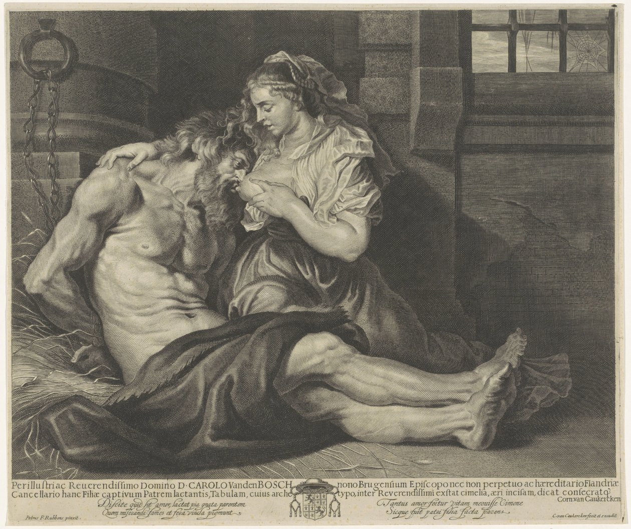 Cimon en Pero (Caritas Romana) de Cornelis van Caukercken