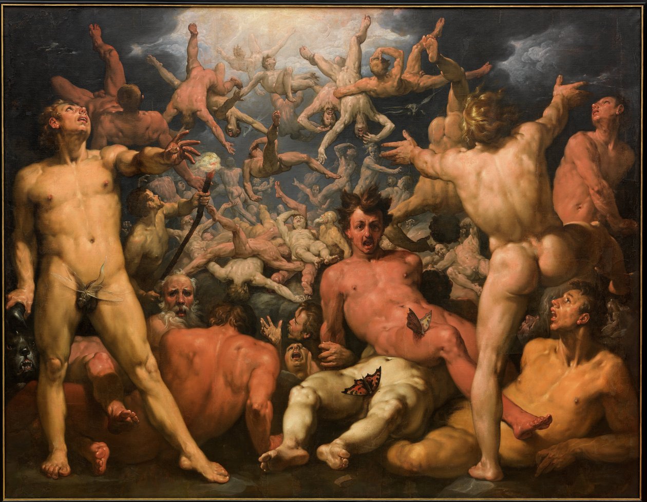 La caída de los titanes de Cornelis van Haarlem