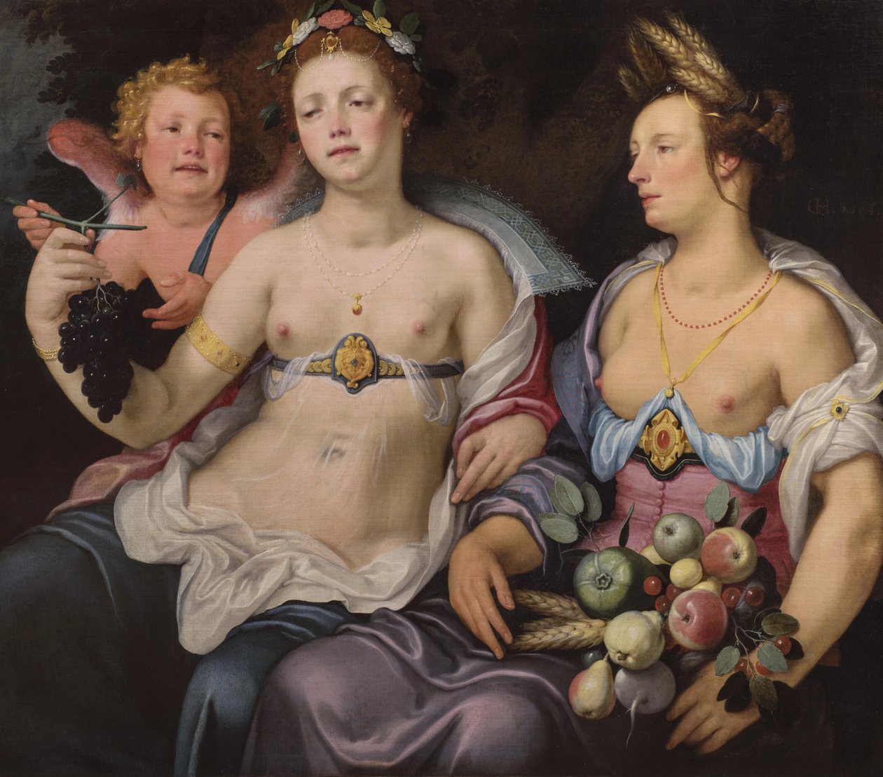 Venus, Cupido y Ceres de Cornelis van Haarlem