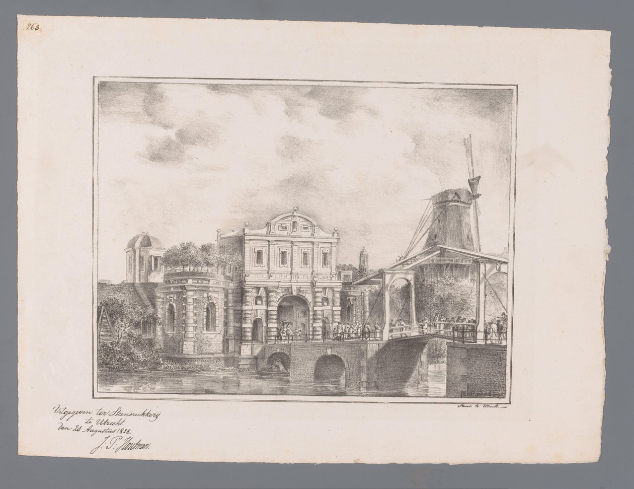 Catharijnepoort en Utrecht Imágenes de rostros en o cerca de Utrecht (título de la serie) de Cornelis van Hardenbergh