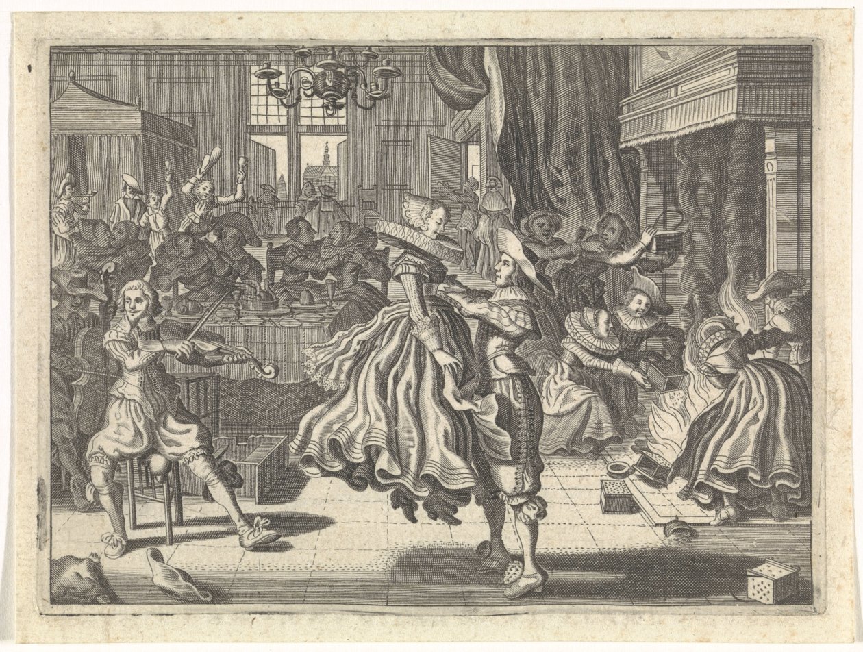 Compañía de baile en una posada de Cornelis van Kittensteyn