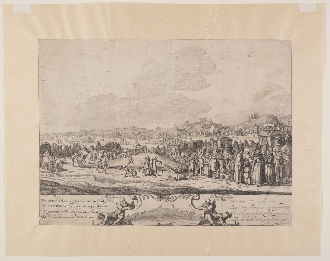 El Cachalot varado entre Noordwijk y Zandvoort de Cornelis van Kittensteyn