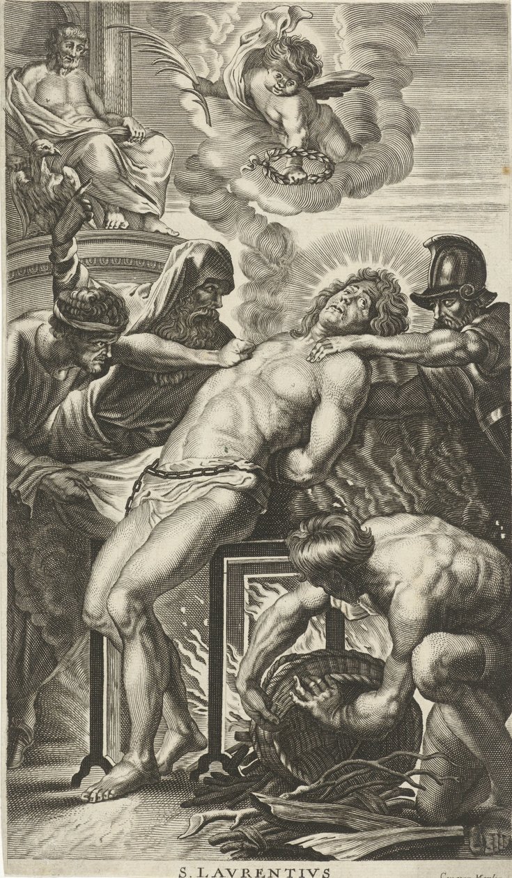 Martirio de San Laurencio de Cornelis van Merlen