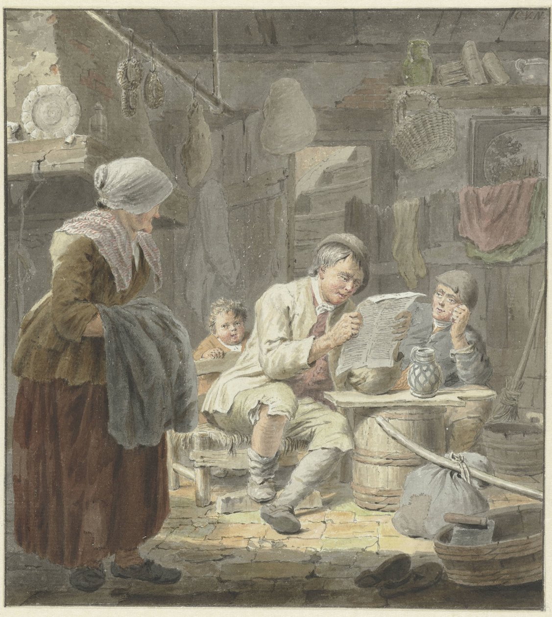 El lector de periódicos de Cornelis van Noorde