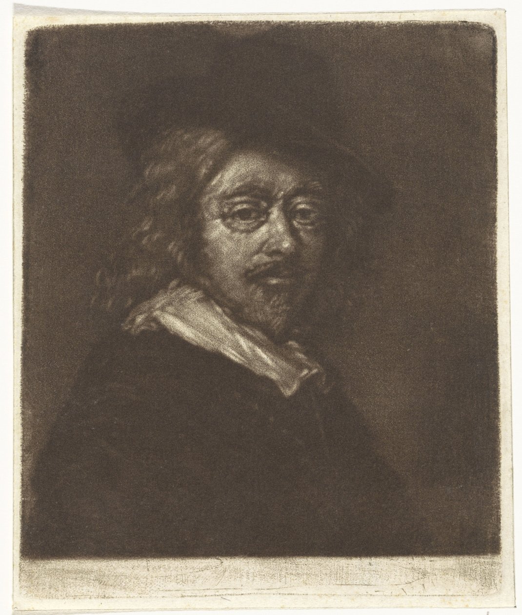 Retrato de Frans Hals con sombrero de Cornelis van Noorde