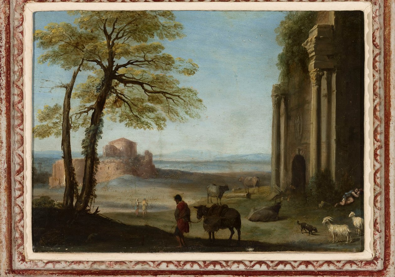 Paisaje pastoril de Cornelis van Poelenburch