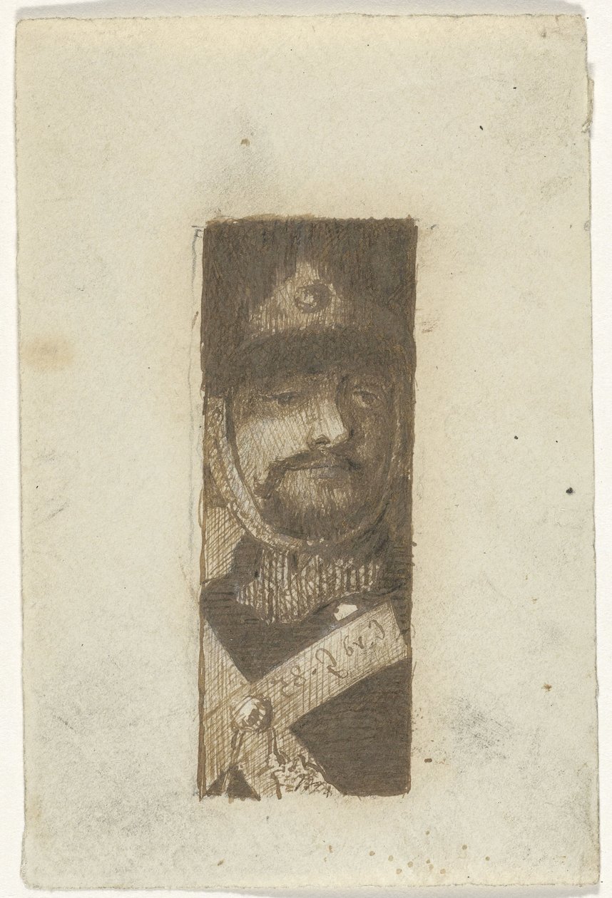 retrato, de, un, soldado de Cornelis van der Griendt