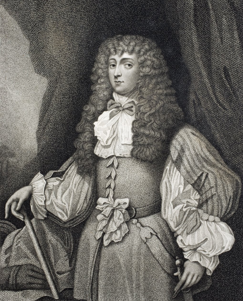Frances Teresa Stewart, Duquesa de Richmond y Lennox, grabado por Rivers, de 