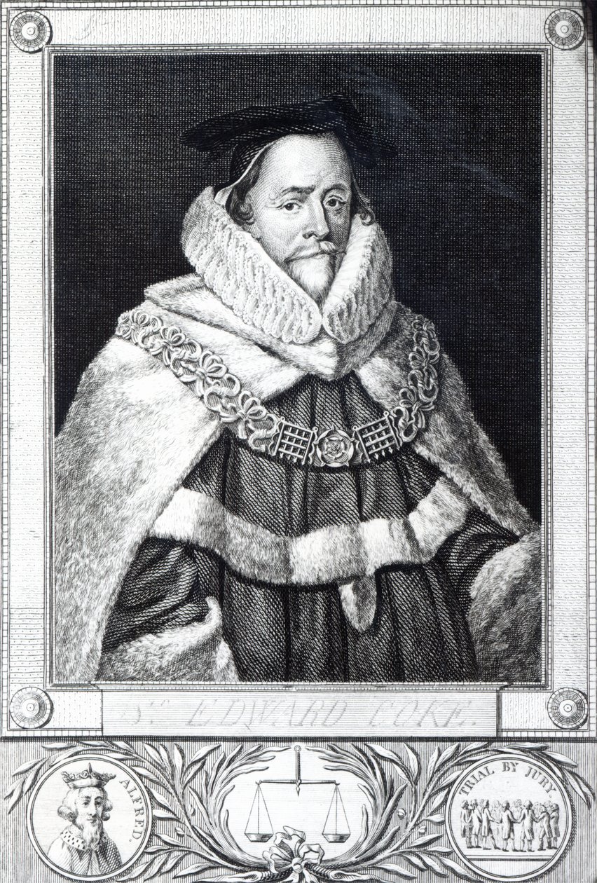 Sir Edward Coke, grabado por Thomas Trotter, 1792 de Cornelius Janssen van Ceulen