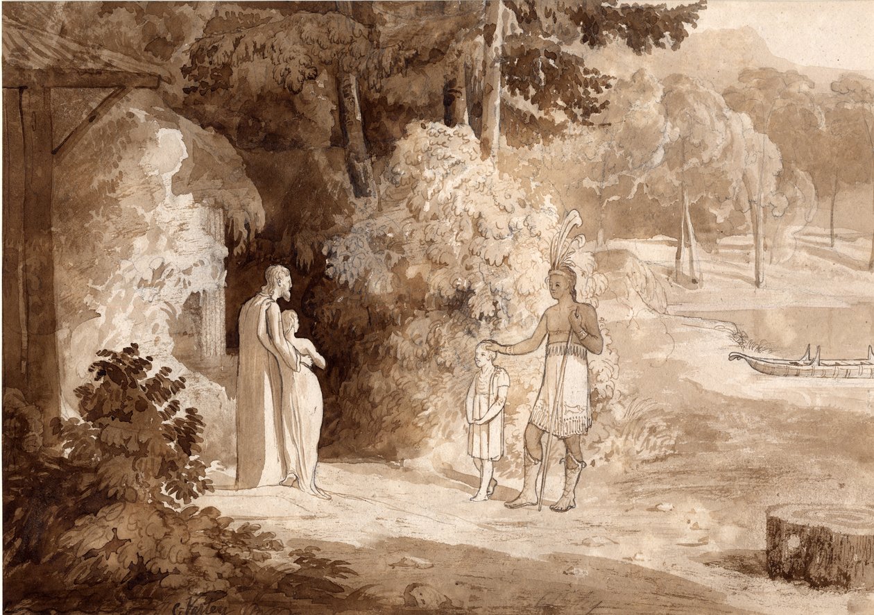 Ilustración para Gertrude de Wyoming, 1810 de Cornelius Varley