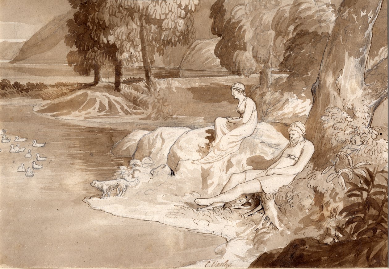 Ilustración para La Dama del Lago, 1811 de Cornelius Varley