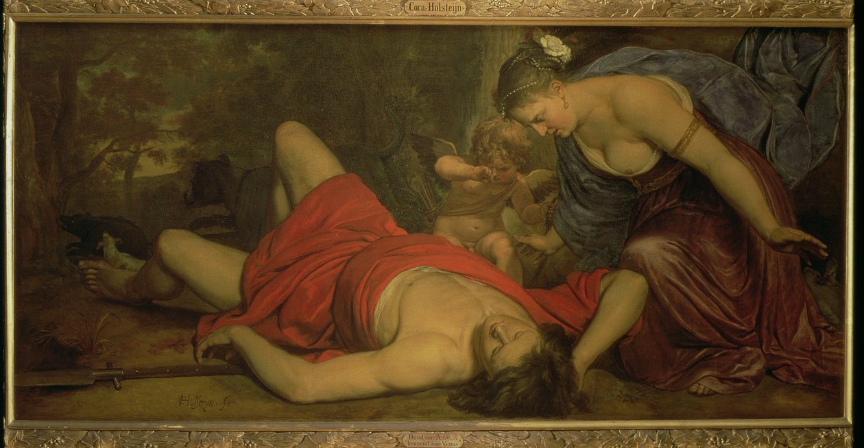 Venus llorando la muerte de Adonis (óleo sobre lienzo) de Cornelius Holsteyn
