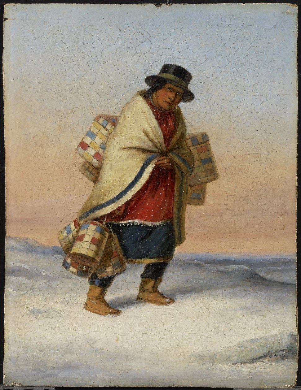 El vendedor de cestas, c.1850 de Cornelius Krieghoff