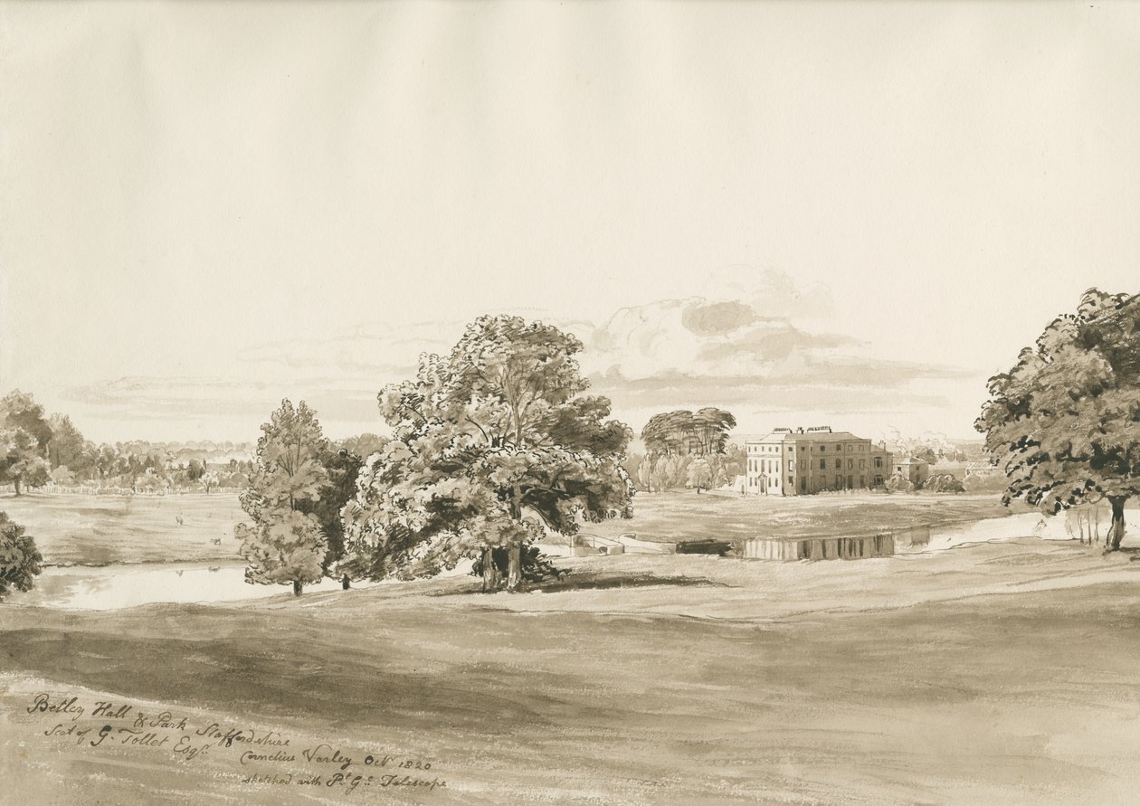 Betley Hall de Cornelius Varley