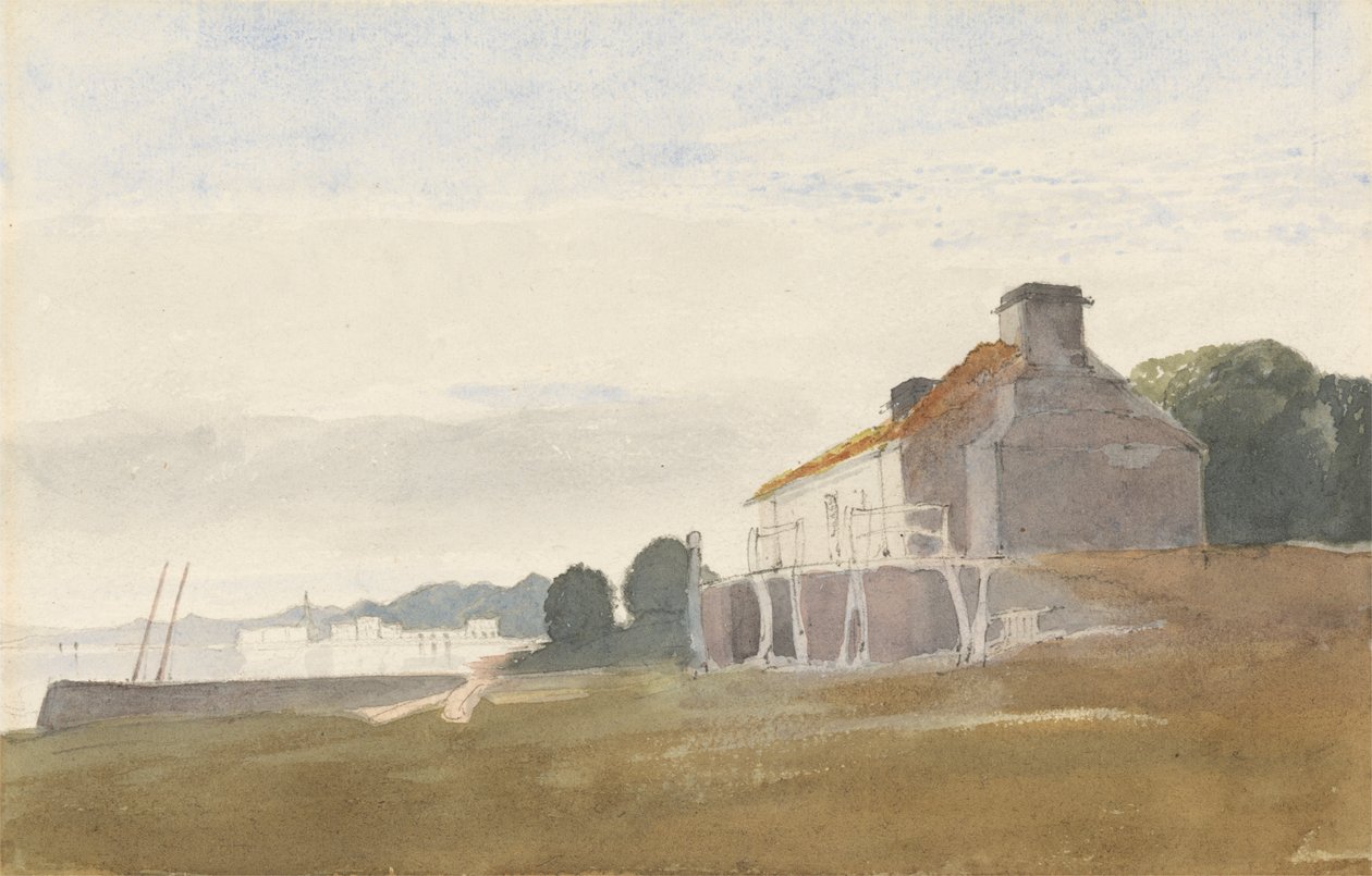 Cabaña en la bahía de Cornelius Varley