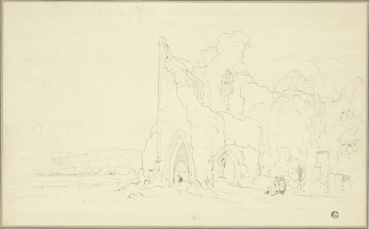 Paisaje con ruinas góticas de Cornelius Varley