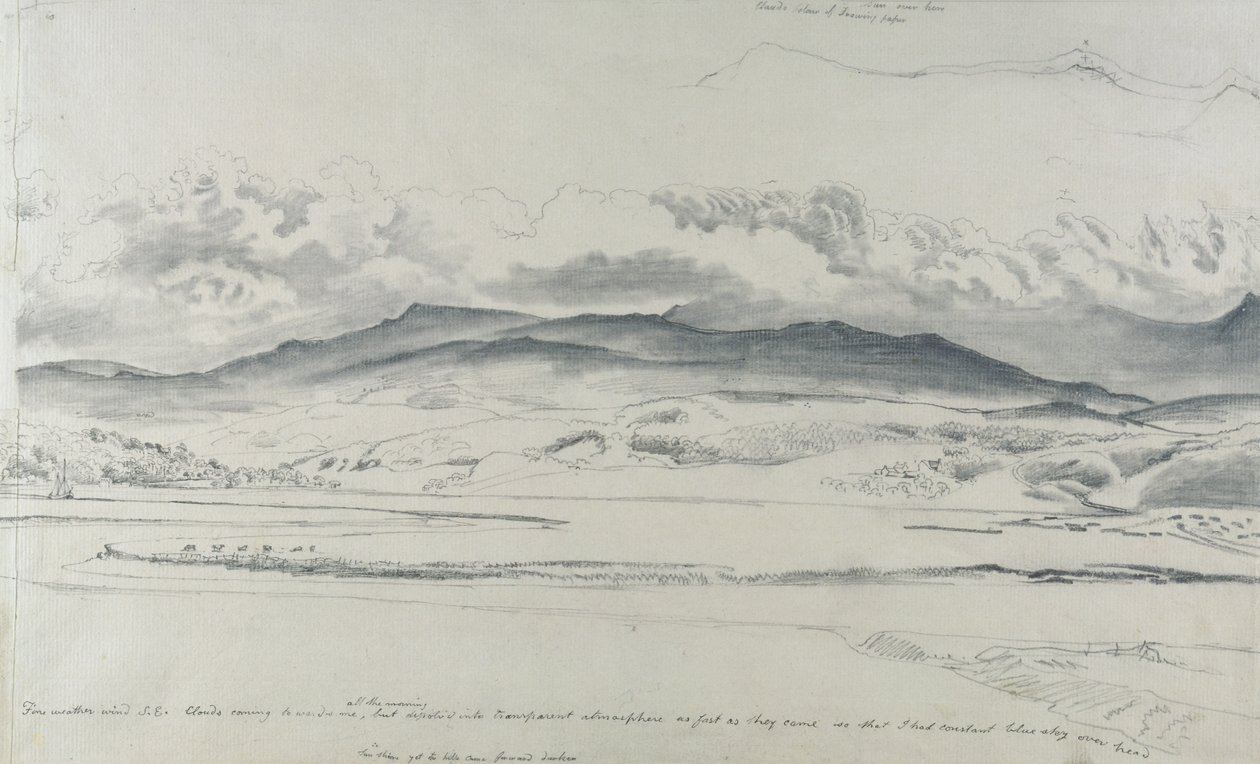 Panorama montañoso en Gales, Cader Idris de Cornelius Varley