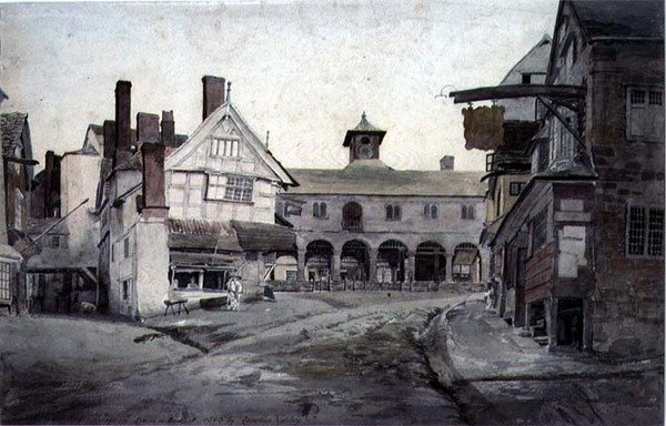 La plaza del mercado, Ross, Herefordshire de Cornelius Varley