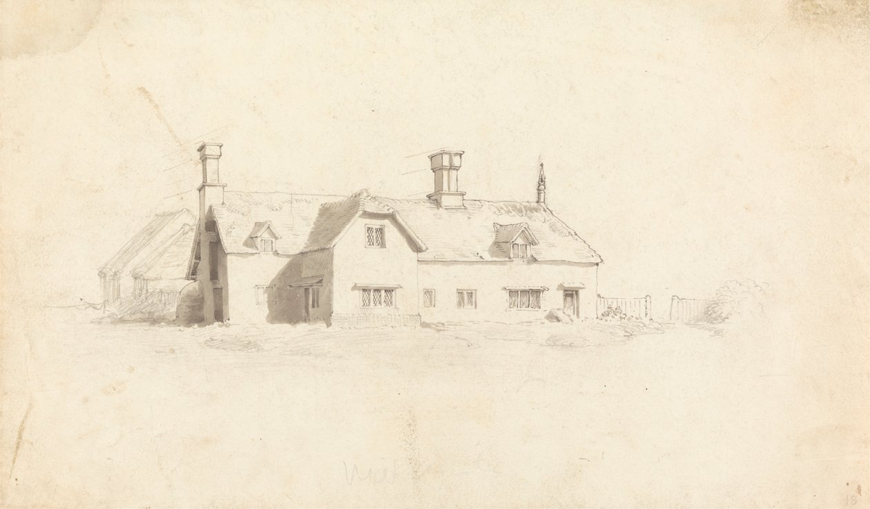 Vista de una casa de Cornelius Varley