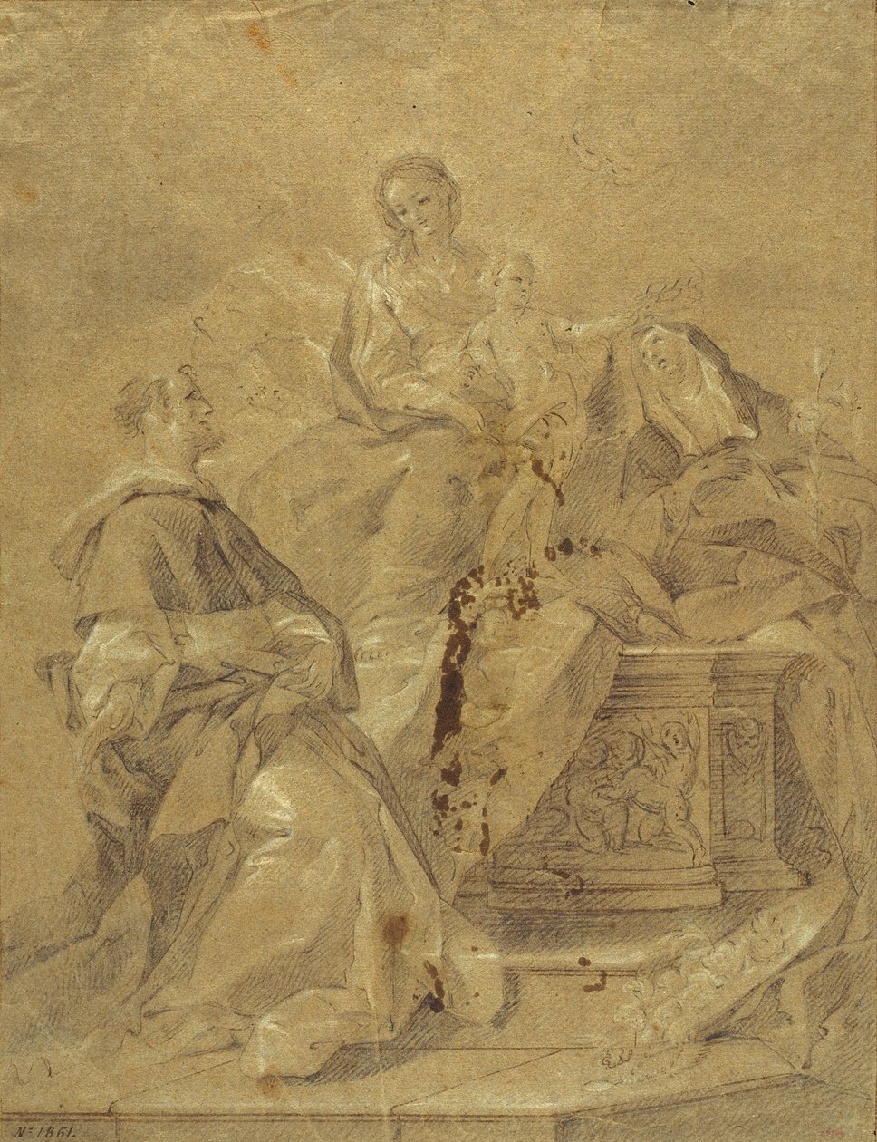 Virgen y Niño, Santa Catalina de Siena y Santo Domingo de Corrado Giaquinto