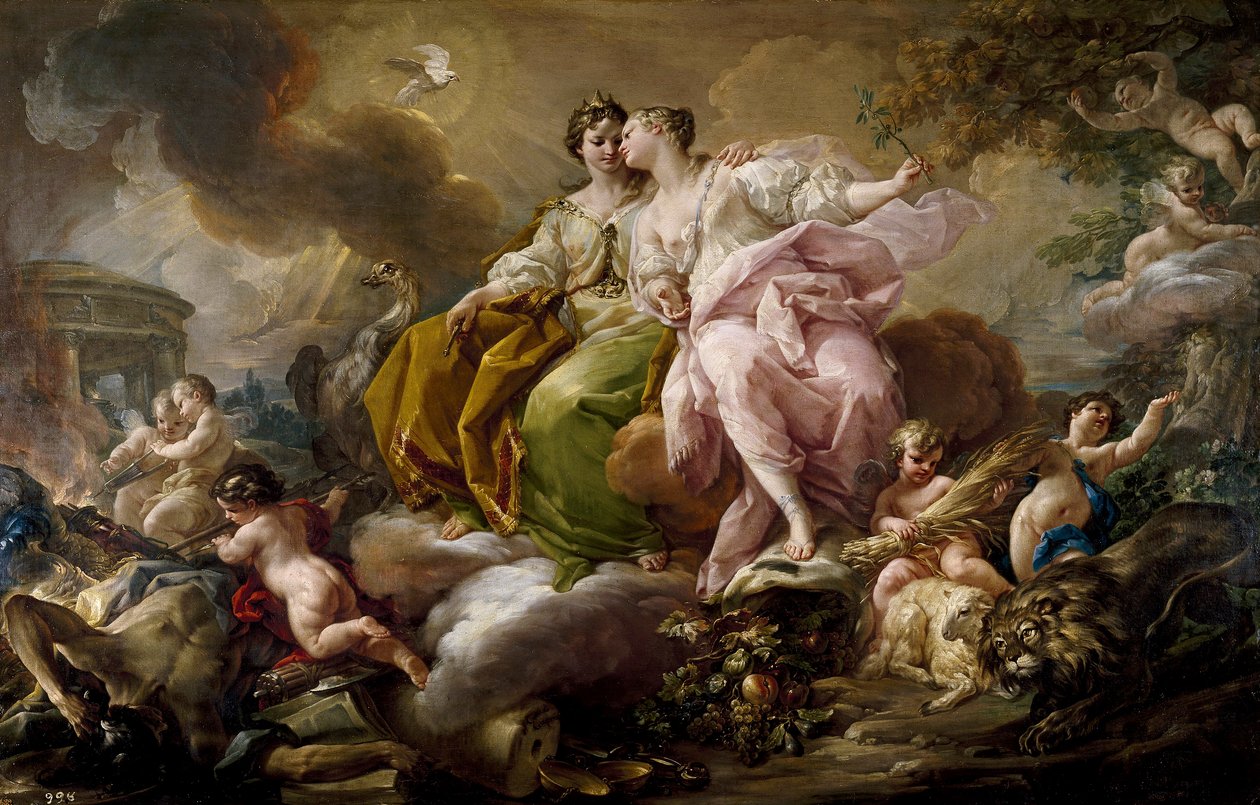 Alegoría de Justicia y Paz de Corrado Giaquinto