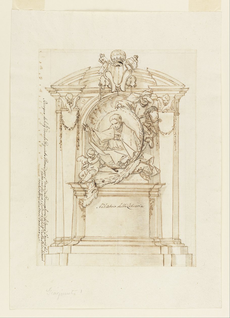 Diseño de un monumento de Corrado Giaquinto