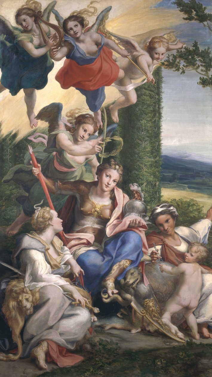 Alegoría de las Virtudes, c.1529-30 de Antonio da Correggio