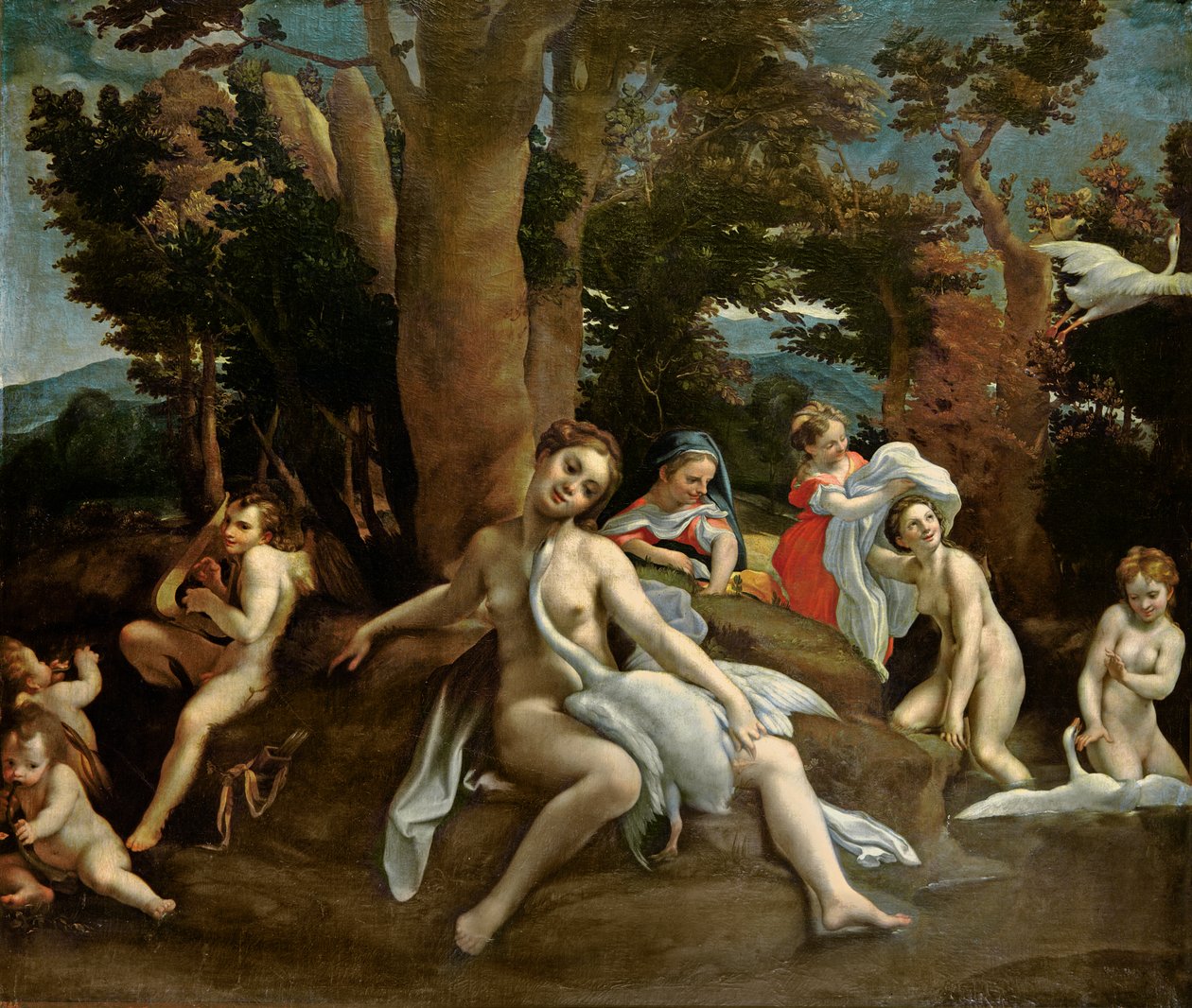 Leda y el cisne de Antonio da Correggio