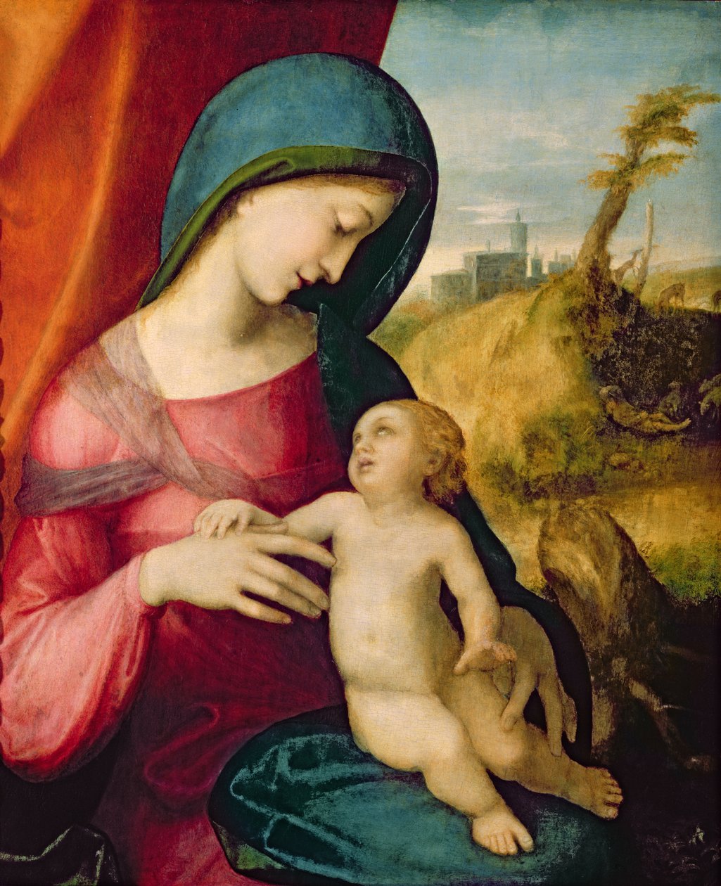 Madonna y Niño, 1512-14 de Antonio da Correggio